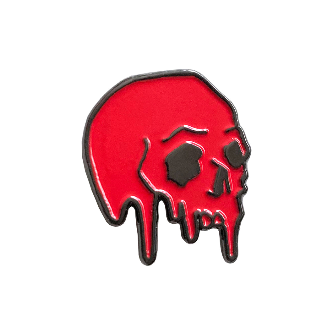 Dripping Skull Pin (Red)